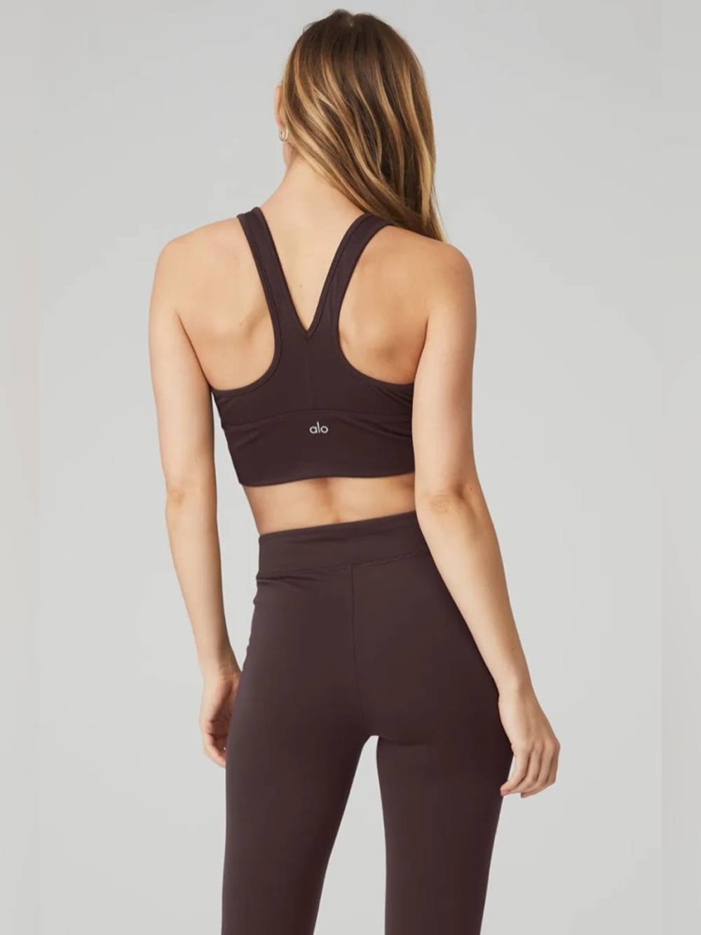 Alo Yoga Wild Thing Bra in Raisin - Picture 4 of 8